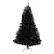 6ft. Pre-Lit Black Artificial Christmas Tree, Clear LED Lights
